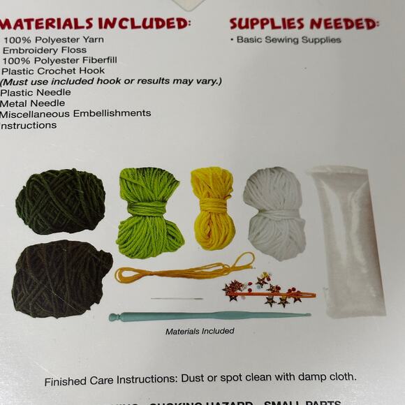 Needle Creations Crochet Kit Christmas Tree 5” Holiday Yarn Craft Set NEW - Picture 9 of 16